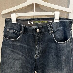 2 pairs of Lee Men's Extreme Motion MVP Jeans - navy and lighter blue